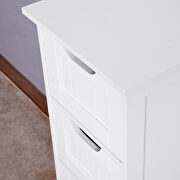 White bathroom storage cabinet freestanding cabinet with drawers by La Spezia additional picture 7