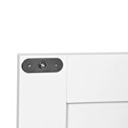 Bathroom floor storage cabinet with double door adjustable shelf in white by La Spezia additional picture 4