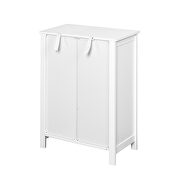 Bathroom floor storage cabinet with double door adjustable shelf in white by La Spezia additional picture 8