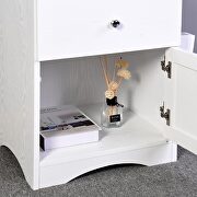 White bedside cabinet space saver drawer storage cabinet by La Spezia additional picture 11