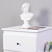 White bedside cabinet space saver drawer storage cabinet by La Spezia additional picture 4
