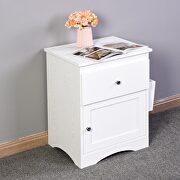 White bedside cabinet space saver drawer storage cabinet by La Spezia additional picture 6