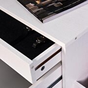 White bedside cabinet space saver drawer storage cabinet by La Spezia additional picture 9
