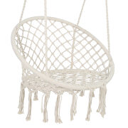 Beige swing hammock chair macrame swing for indoor and outdoor by La Spezia additional picture 3