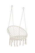 Beige swing hammock chair macrame swing for indoor and outdoor by La Spezia additional picture 7