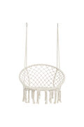 Beige swing hammock chair macrame swing for indoor and outdoor by La Spezia additional picture 9