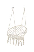 Beige swing hammock chair macrame swing for indoor and outdoor by La Spezia additional picture 10