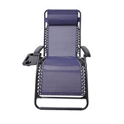 Outdoor patio folding zero gravity blue lounge reclining chair by La Spezia additional picture 3