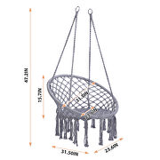 Gray swing hammock chair macrame swing for indoor and outdoor by La Spezia additional picture 7