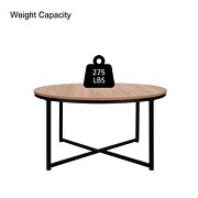 Light brown modern round metal coffee table by La Spezia additional picture 4