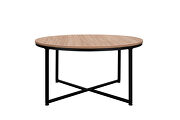 Light brown modern round metal coffee table by La Spezia additional picture 5