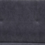 Black pu leather /wooden arms 3p sofa by La Spezia additional picture 9