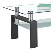Rectangle black glass coffee table by La Spezia additional picture 6