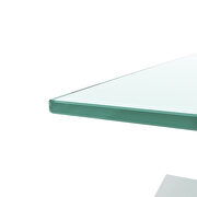 Glass top and white finish base rectangle coffee table by La Spezia additional picture 5