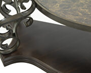 Brown sofa table with glass table top by La Spezia additional picture 4