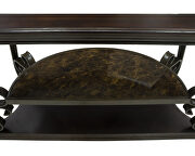 Brown sofa table with glass table top by La Spezia additional picture 5