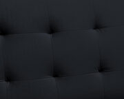 Square arms modern black velvet upholstered sofa bed by La Spezia additional picture 8