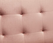 Square arms modern pink velvet upholstered sofa bed by La Spezia additional picture 12