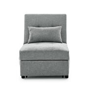 4 in 1 function ottoman, chair ,sofa bed and chaise lounge in gray finish additional photo 2 of 15
