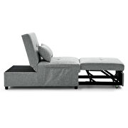 4 in 1 function ottoman, chair ,sofa bed and chaise lounge in gray finish by La Spezia additional picture 11