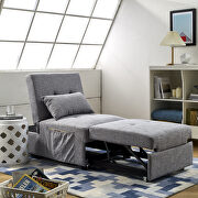 4 in 1 function ottoman, chair ,sofa bed and chaise lounge in gray finish by La Spezia additional picture 15