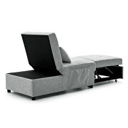 4 in 1 function ottoman, chair ,sofa bed and chaise lounge in gray finish additional photo 4 of 15