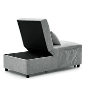 4 in 1 function ottoman, chair ,sofa bed and chaise lounge in gray finish additional photo 5 of 15