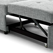 4 in 1 function ottoman, chair ,sofa bed and chaise lounge in gray finish by La Spezia additional picture 6