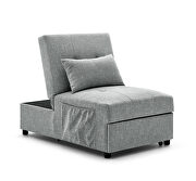 4 in 1 function ottoman, chair ,sofa bed and chaise lounge in gray finish by La Spezia additional picture 8