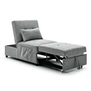 4 in 1 function ottoman, chair ,sofa bed and chaise lounge in gray finish by La Spezia additional picture 9