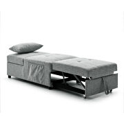 4 in 1 function ottoman, chair ,sofa bed and chaise lounge in gray finish by La Spezia additional picture 10