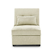 4 in 1 function ottoman, chair ,sofa bed and chaise lounge in beige finish by La Spezia additional picture 11