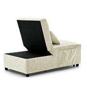 4 in 1 function ottoman, chair ,sofa bed and chaise lounge in beige finish by La Spezia additional picture 6