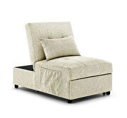 4 in 1 function ottoman, chair ,sofa bed and chaise lounge in beige finish by La Spezia additional picture 9