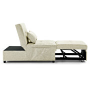 4 in 1 function ottoman, chair ,sofa bed and chaise lounge in beige finish by La Spezia additional picture 10