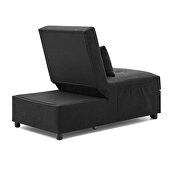 4 in 1 function ottoman, chair ,sofa bed and chaise lounge in black finish by La Spezia additional picture 11