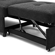 4 in 1 function ottoman, chair ,sofa bed and chaise lounge in black finish by La Spezia additional picture 3