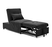 4 in 1 function ottoman, chair ,sofa bed and chaise lounge in black finish by La Spezia additional picture 5