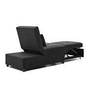 4 in 1 function ottoman, chair ,sofa bed and chaise lounge in black finish by La Spezia additional picture 6