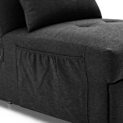 4 in 1 function ottoman, chair ,sofa bed and chaise lounge in black finish by La Spezia additional picture 7