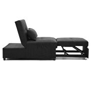 4 in 1 function ottoman, chair ,sofa bed and chaise lounge in black finish by La Spezia additional picture 8