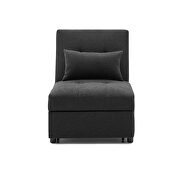4 in 1 function ottoman, chair ,sofa bed and chaise lounge in black finish by La Spezia additional picture 10