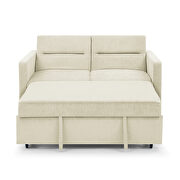 Beige velvet loveseats sofa bed with pullout bed by La Spezia additional picture 13