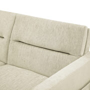 Beige velvet loveseats sofa bed with pullout bed by La Spezia additional picture 6