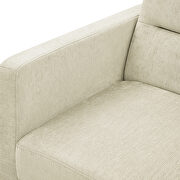 Beige velvet loveseats sofa bed with pullout bed by La Spezia additional picture 7
