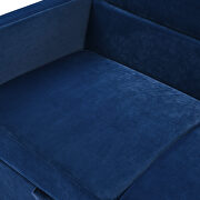 Blue velvet loveseats sofa bed with pullout bed by La Spezia additional picture 14