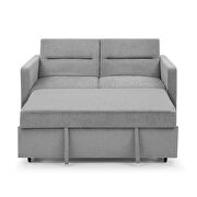 Gray chenille loveseats sofa bed with pullout bed by La Spezia additional picture 12