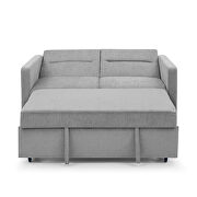 Gray chenille loveseats sofa bed with pullout bed by La Spezia additional picture 3