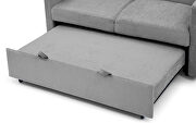 Gray chenille loveseats sofa bed with pullout bed by La Spezia additional picture 5