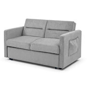 Gray chenille loveseats sofa bed with pullout bed by La Spezia additional picture 10